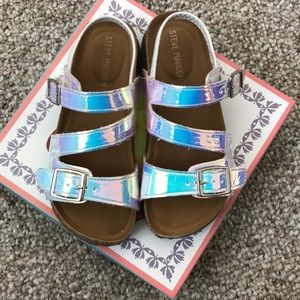 Iridescent color Steve Madden Sandals sz 12